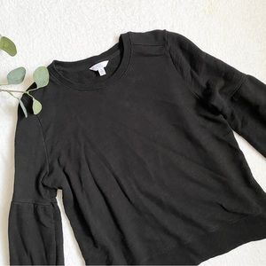 Time & Tru | balloon sleeve crewneck sweatshirt